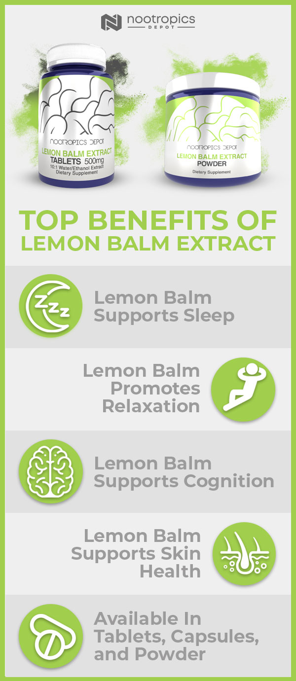 Top Lemon Balm Extract Benefits Infographic